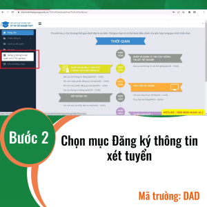 Hướng dẫn đăng kí tuyển sinh tại cổng thông tin của bộ 