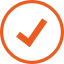 orange check icon
